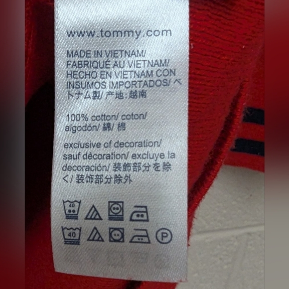 Tommy Hilfiger embroidered sweater red/navy/white size XL - Picture 8 of 11